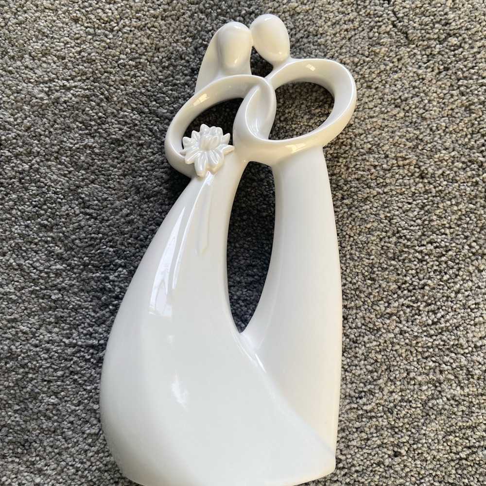 Circle of Love White Ceramic Sculpture